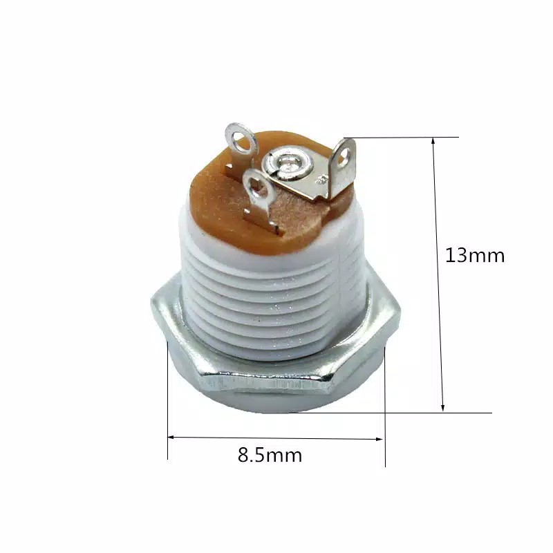 SOKET DC LB 5.5x2.1MM MOUNTING PANEL BOX ARDUINO CONNECTOR DC SOKET DC BODY BULAT DC022