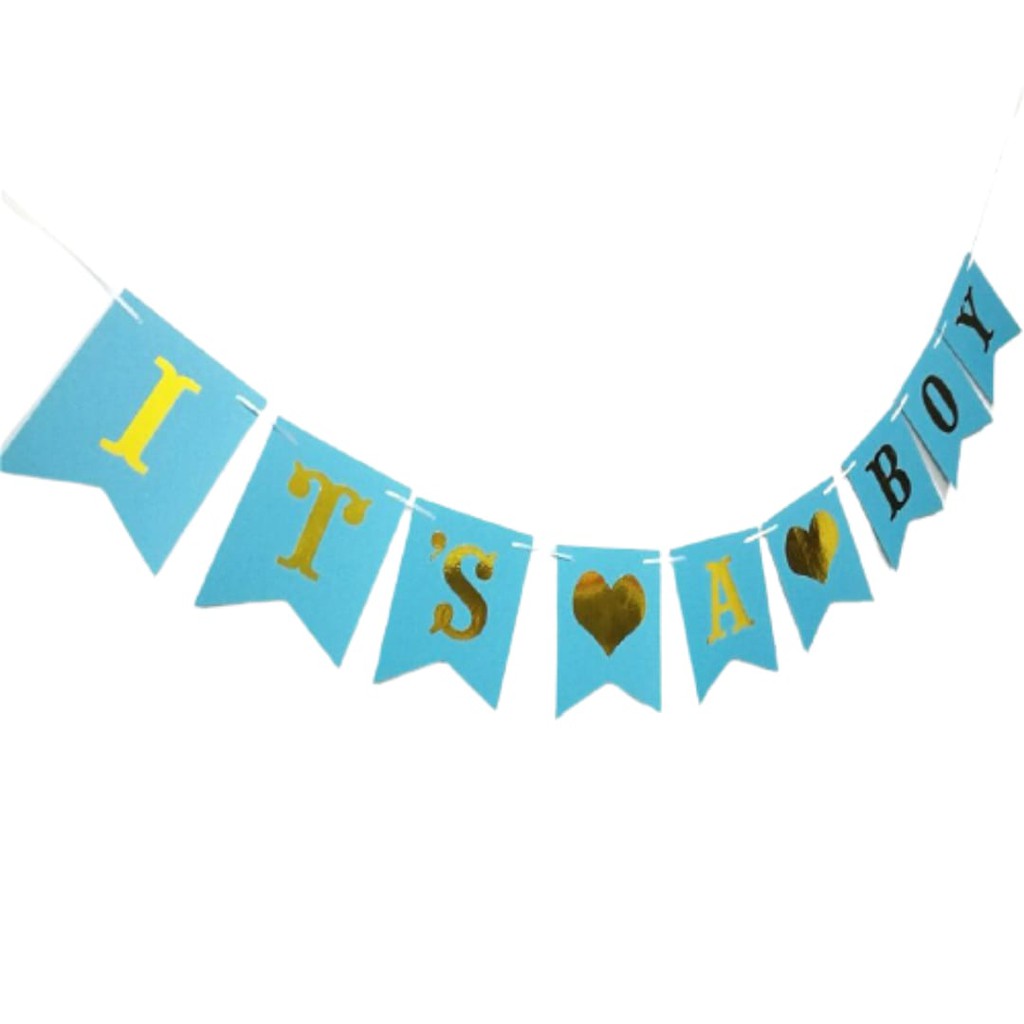 Banner Baby Shower Its A BOY Its A GIRL Balon Foil Baby Girl Boy Bridal Shower Banner