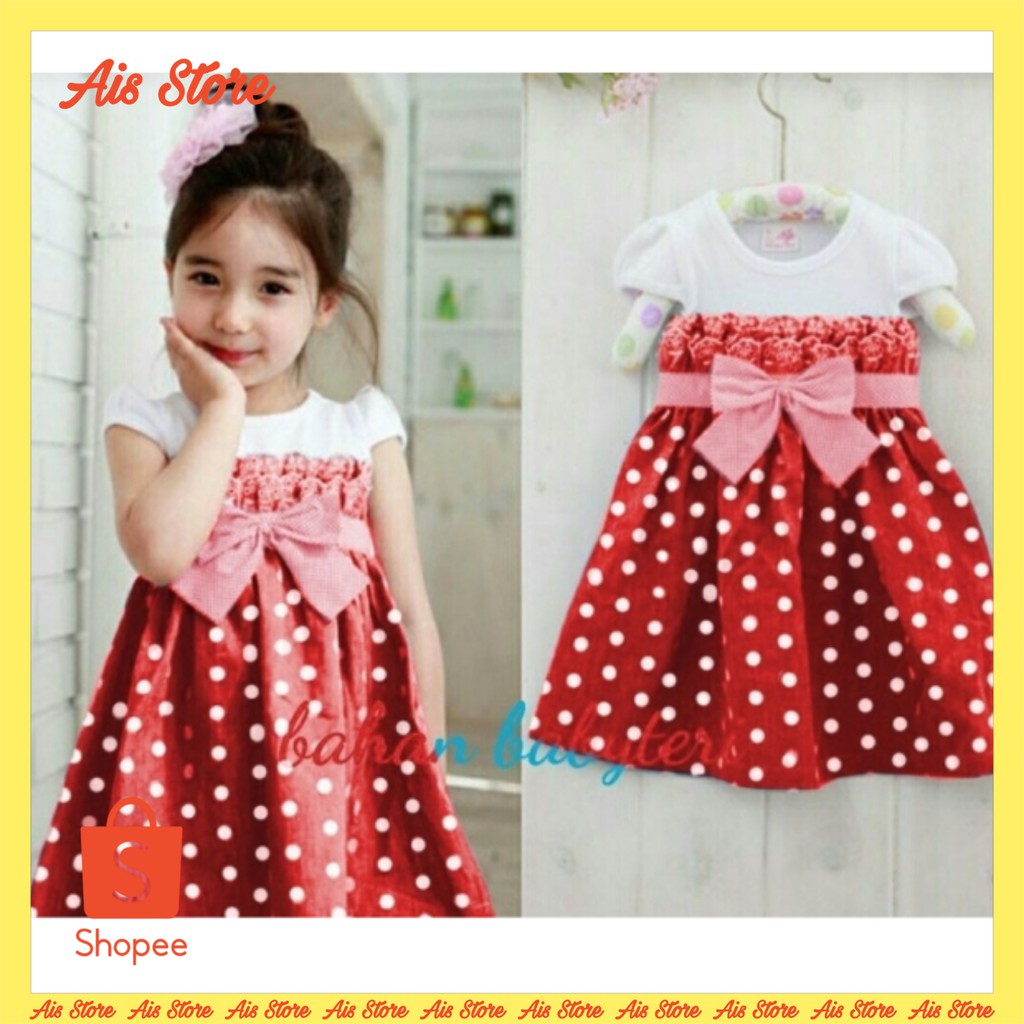 Baju ANak Cewek Dress anak perempuan umur Usia 2 3 4 tahun Babytery Murah Dress Pesta Imlek Lebaran