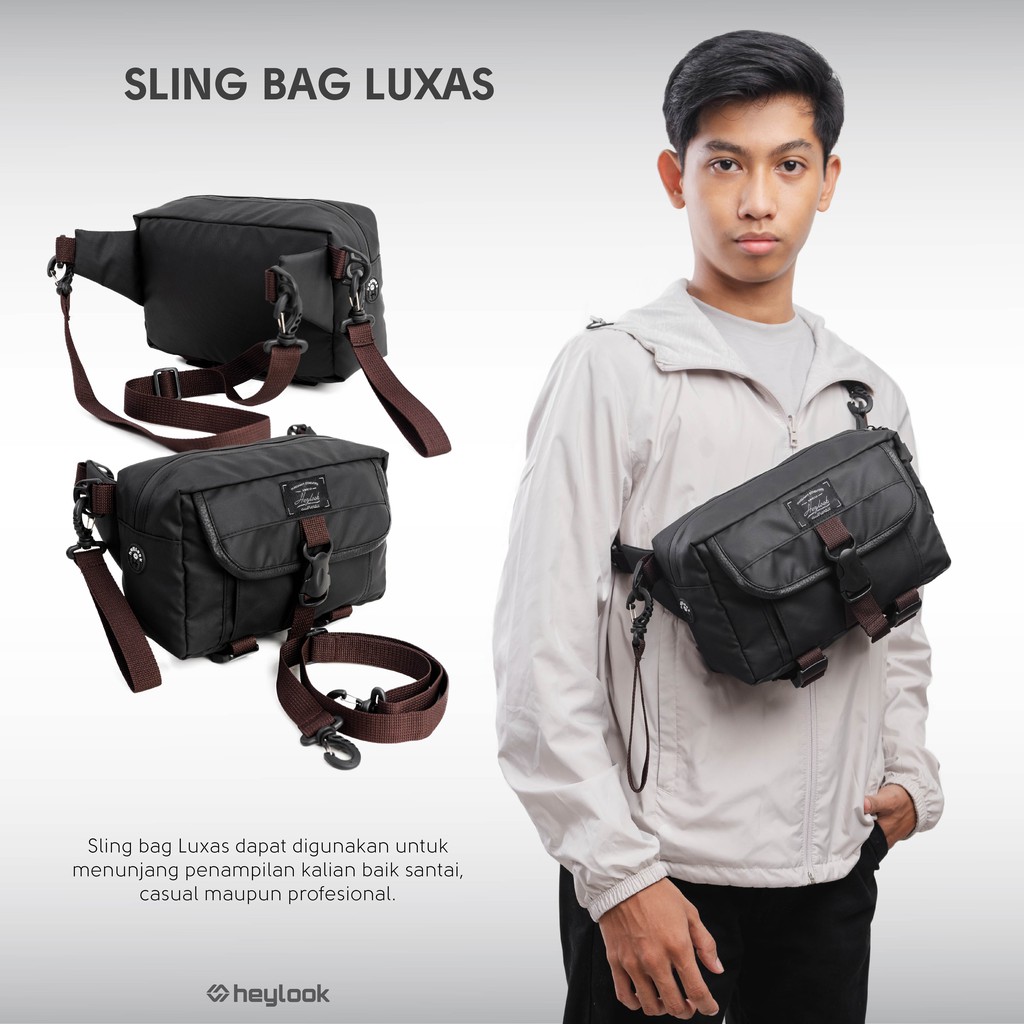 Tas Selempang Pria Anti Air Multifungsi Bisa Clutch Sling Bag Luxas