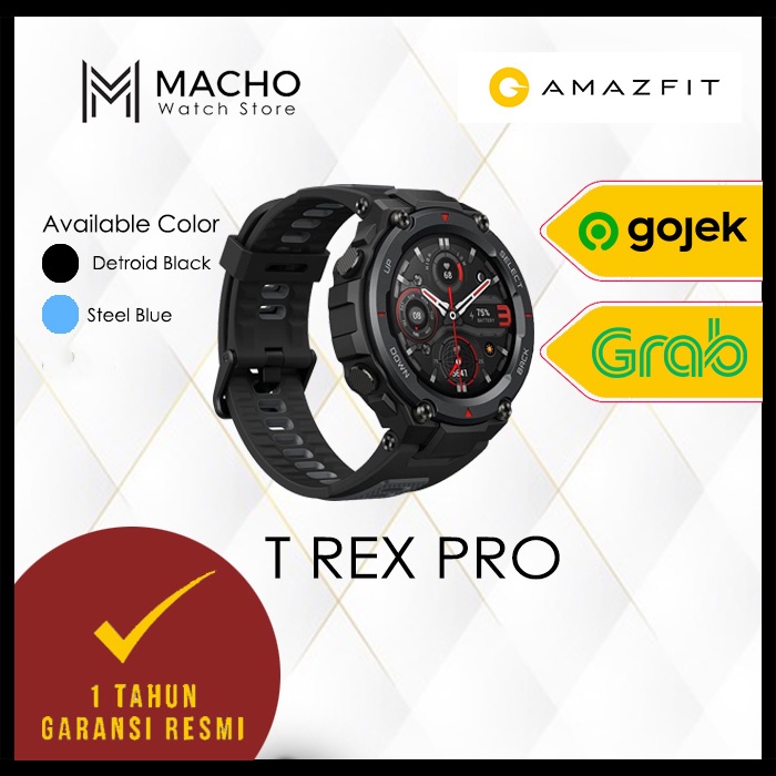 AMAZFIT T-REX PRO SMARTWATCH MILITARY GARANSI RESMI