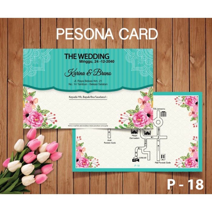 Blangko Kartu Undangan Pernikahan Pesona 18 Harga Termurah Gratis File Setting Isi 100