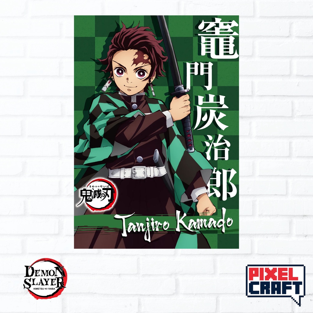 Poster Dinding Karakter Anime KIMETSU NO YAIBA / DEMON SLAYER Size - A4-01 Tanjiro Kamado