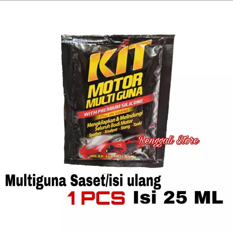 Kit Multiguna Saset 25 ml/Kit isi ulang/Kit pengkilap Motor mobil helm dll