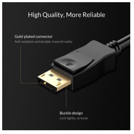 Display port to displayport orico 4k 2k 60Hz gold 1m cable for pc Xd-dtdp4-10 - Kabel dp male-male 1 meter