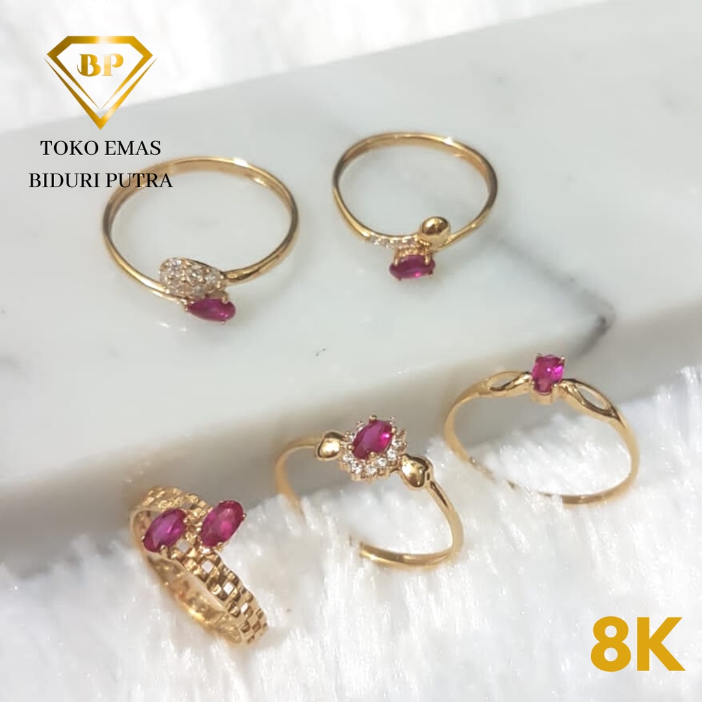 Cincin Emas Asli Solitaire Ukuran Besar/Size Besar Kadar 8k/375 toko emas biduri putra