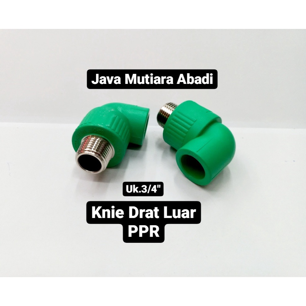 Knee knie drat luar PPR 3/4''/25mm Elbow Rucika PPR