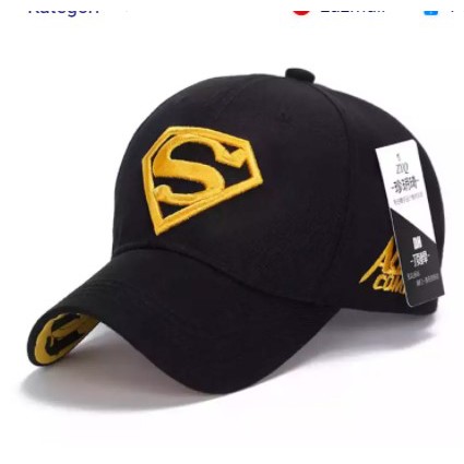 TOPI DISTRO BASEBALL PRIA KARAKTER LOGO BORDIR SUPER HERO SUPERMAN DEWASA