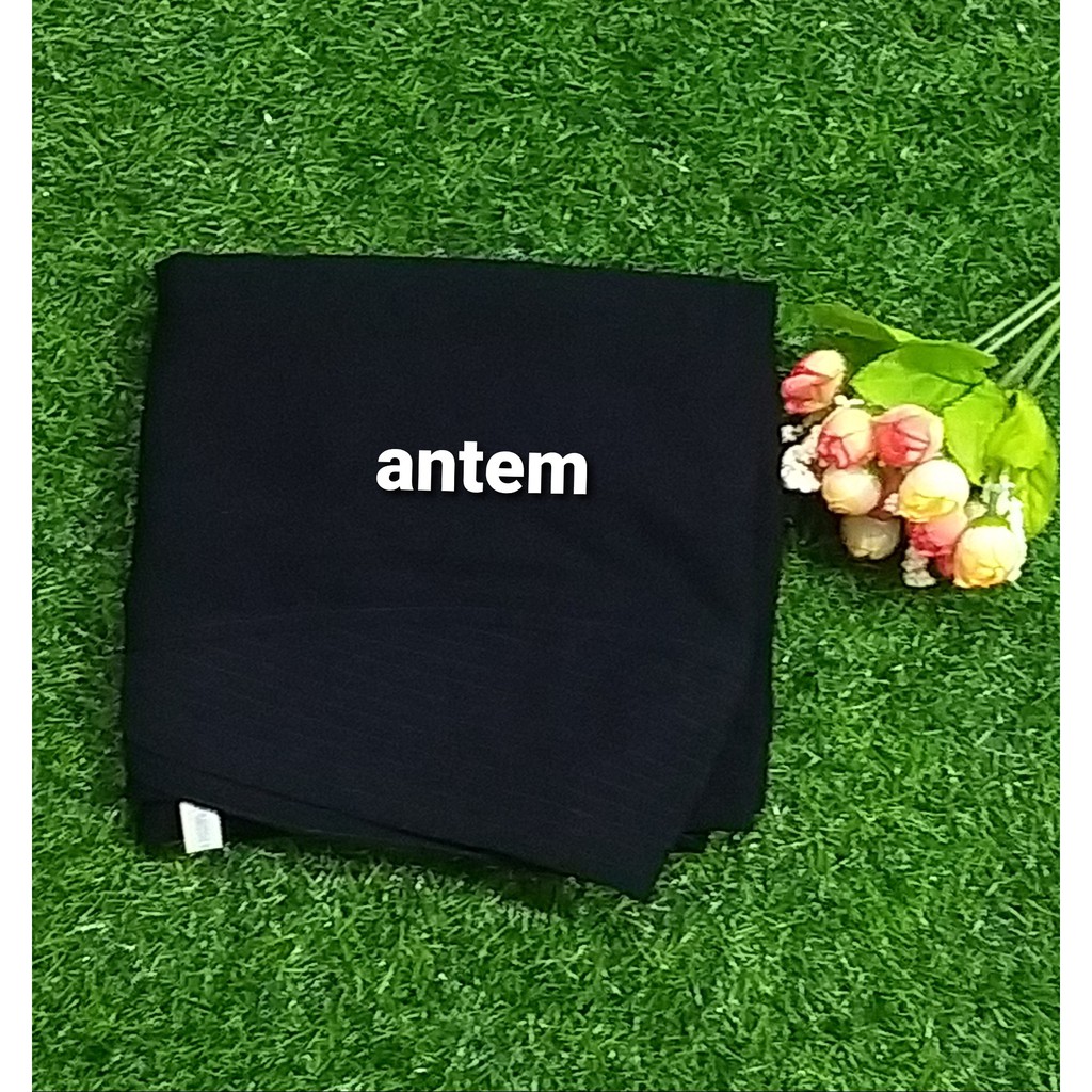 khimar jetblack Bolong tangan Jetblack Non  pad / padbusa/ antem ready stosck-2