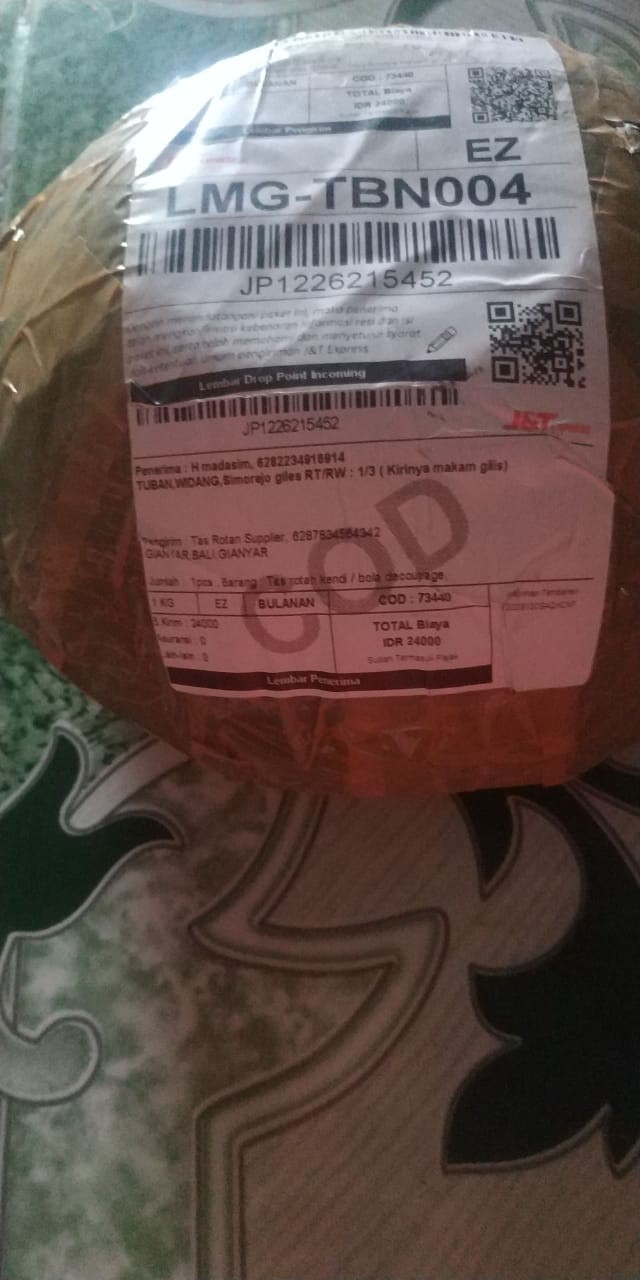 Tas Rotan Kendi / Bola Decoupage