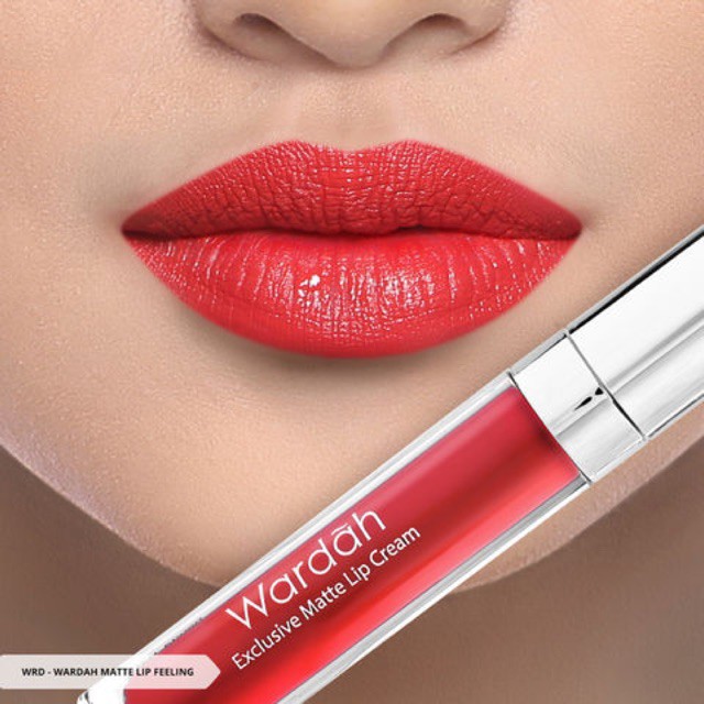 Lip Cream Wardah 06 Feeling Red Original / Lip Cream Exclusive Matte