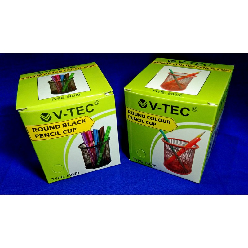 

V-TEC Tempat Pensil Jaring Bulat VT-802 Hitam / Warna