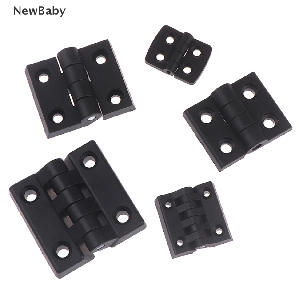 Newbaby 1pc Engsel Pintu Lemari Mini Bahan Plastik ABS Warna Hitam