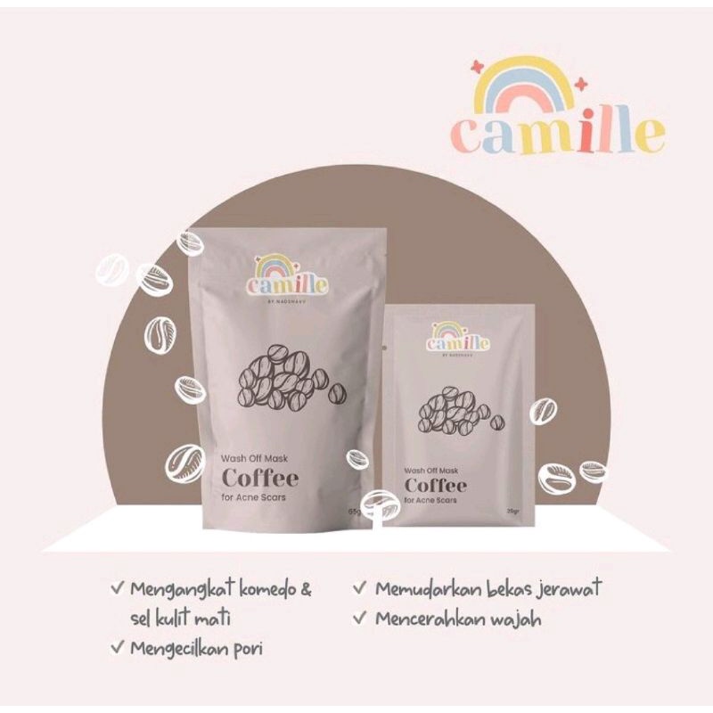 CAMILLE BEAUTE BPOM MASKER ORGANIK BY NADSHAVV (READY STOK)-Coffee