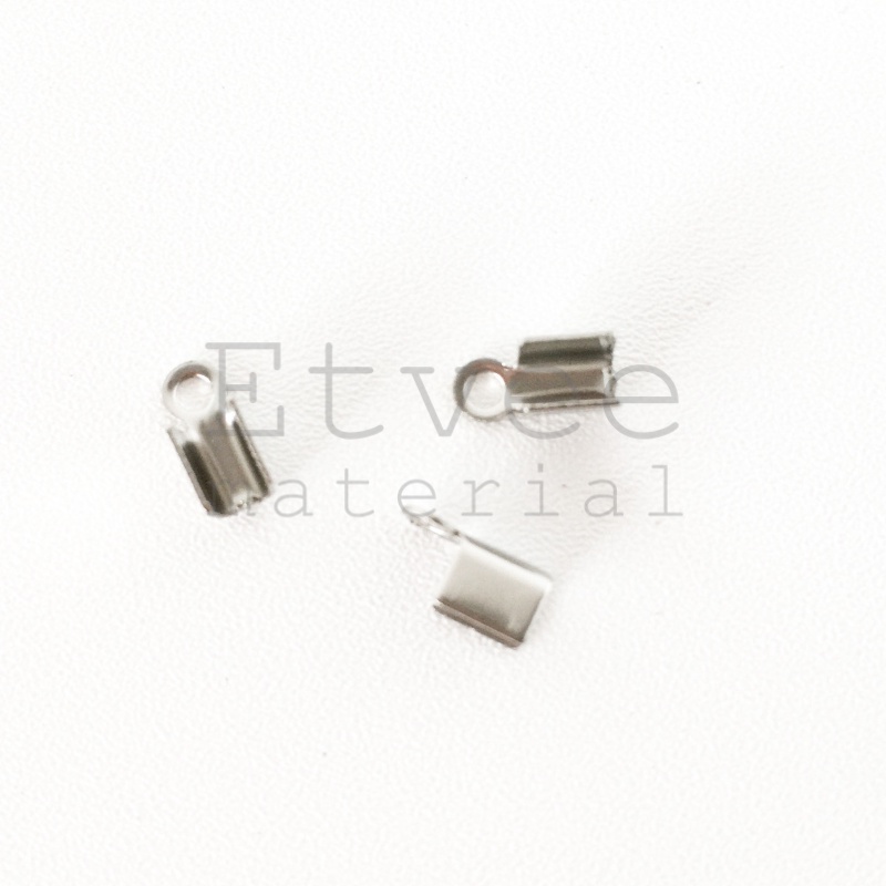 L73 stopper ujung tali stainless steel klip penjepit tali gelang clasp