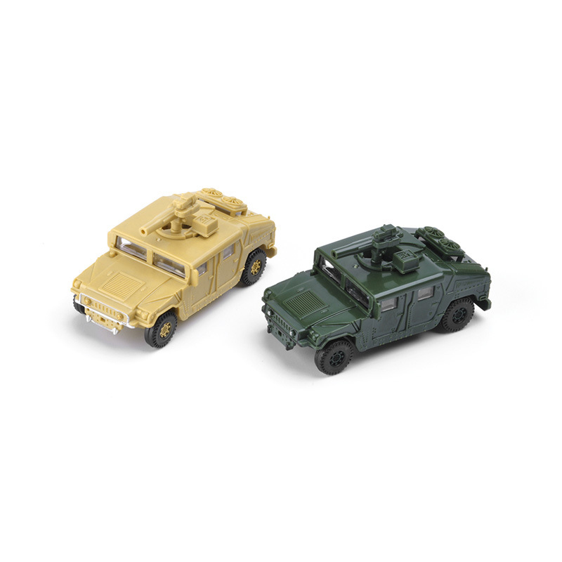 2Pcs Mainan Mobil Hummer US HMMWV 4D DIY Skala 1 / 72