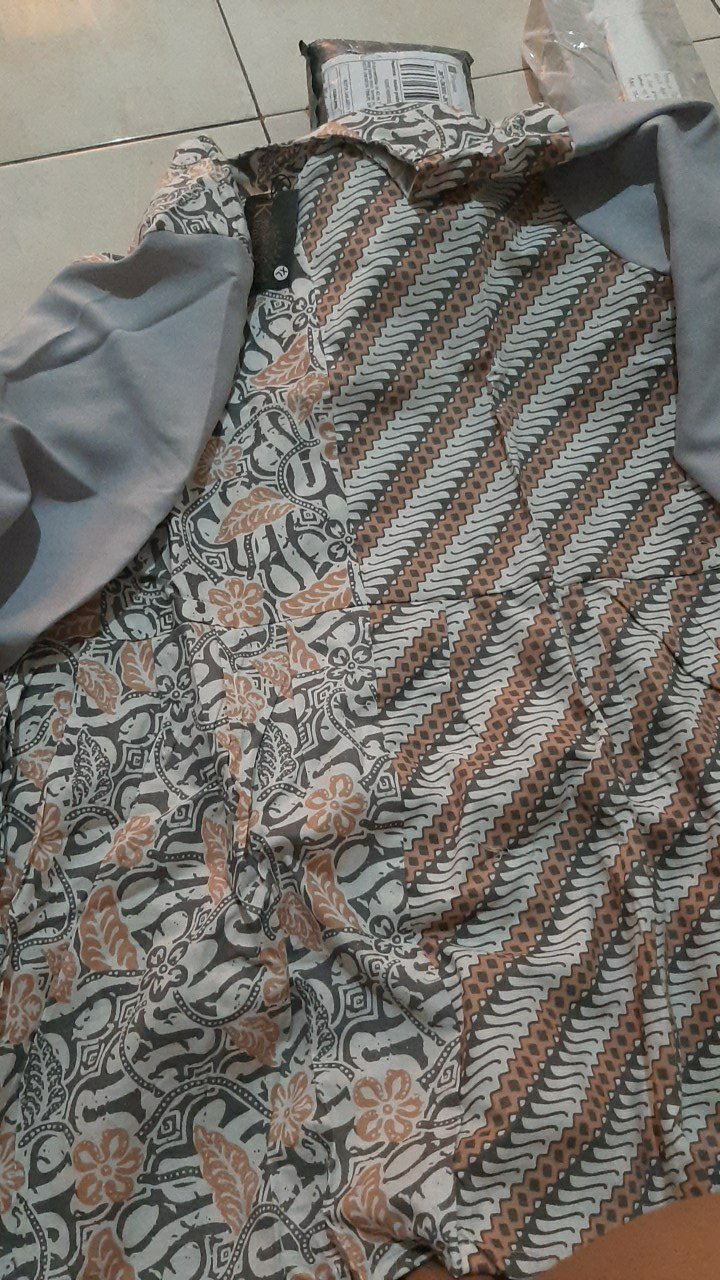 Tey-17 Batik Wanita Asj Sa Hrb026 Kenongo Kemeja Tosca Pendek