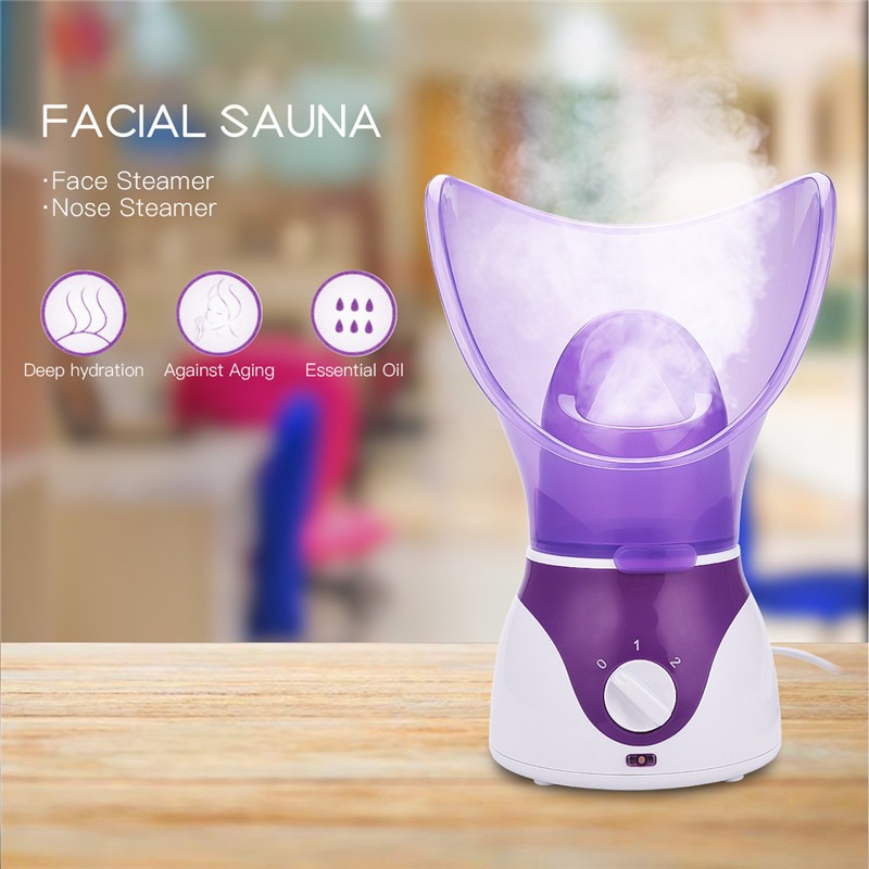 Humidifier Air Facial Steamer SPA Perawatan Wajah CkeyiN - Purple