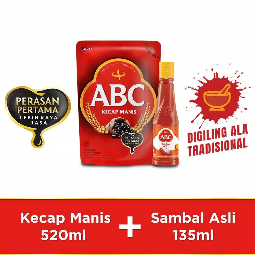 

ABC Kecap Manis 520ml & Sambal Asli 135ml - Bundling