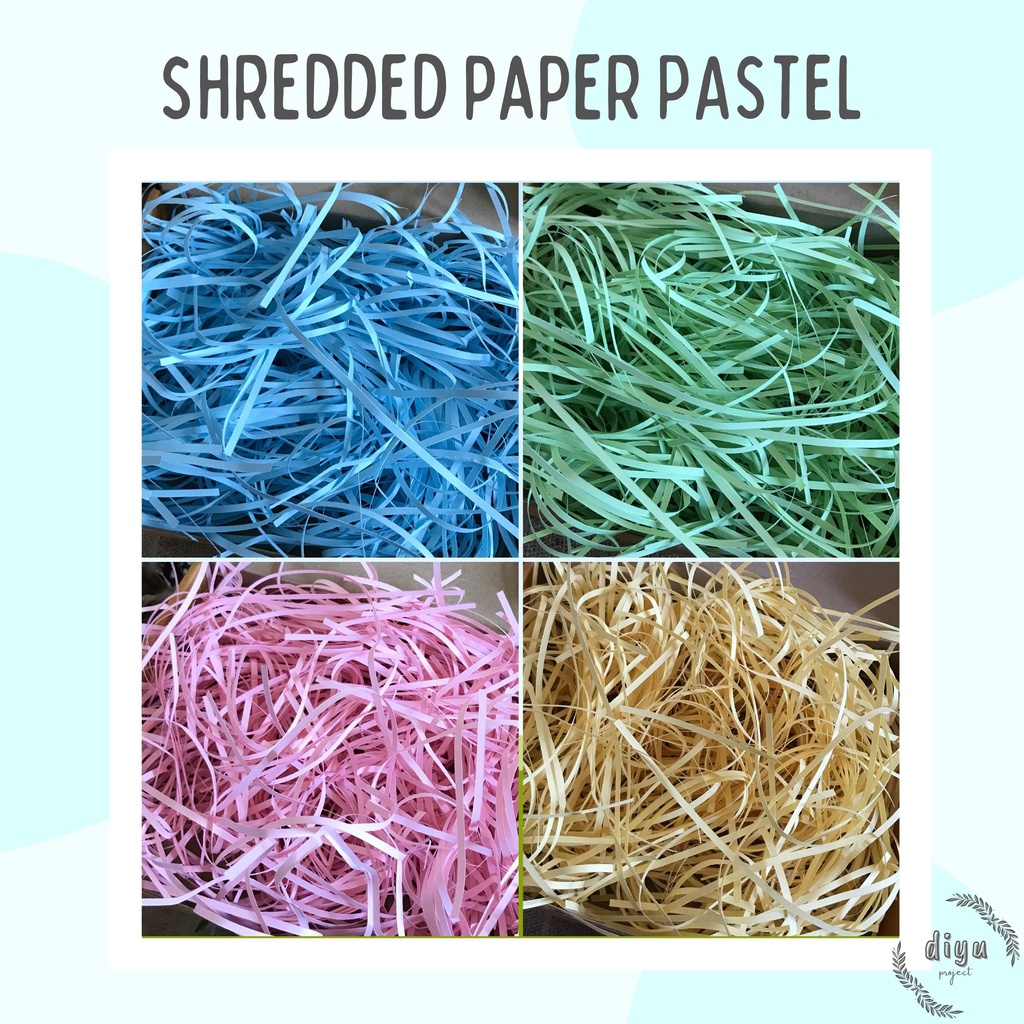 

[READY STOCK] SHREDDED PAPER PASTEL | KERTAS SERUT | KERTAS CACAH | KERTAS POTONG | GIFT BOX FILLER | KERTAS HAMPERS | ALAS HAMPERS | SHREDDED PAPER BIRU, HIJAU, PINK, KUNING, ABU, UNGU, PUTIH | DIYUPROJECT