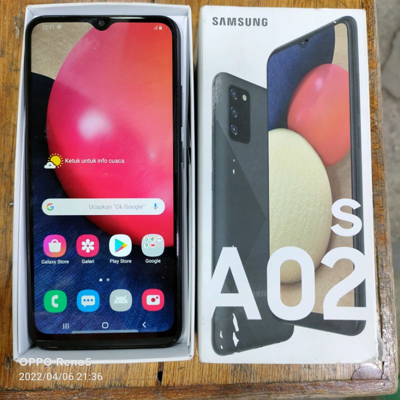 HP SECOND SAMSUNG A02S RAM 4/64GB, FULLSET ORI, MINUS LECET PEMAKAIAN