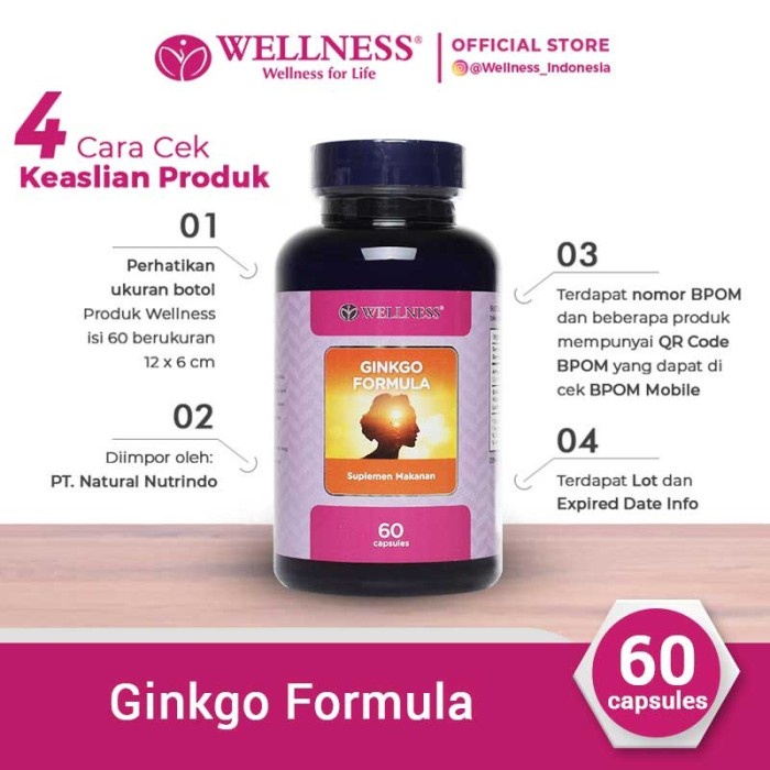 Wellnes Ginkgo Formula 60 Tablets