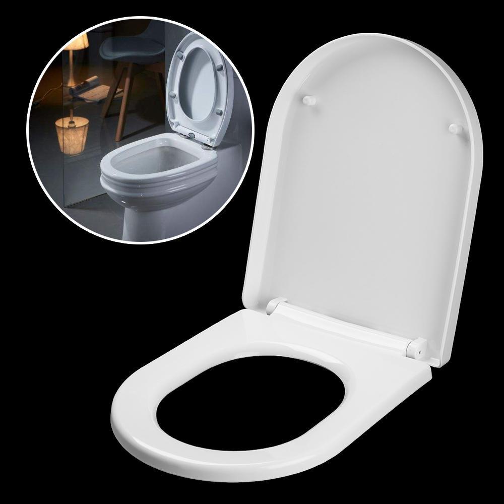 Solighter Toilet Cover Seat Mudah Tetap Tidak Kuning Soft Closing Cream-white Engsel Pasang Atas