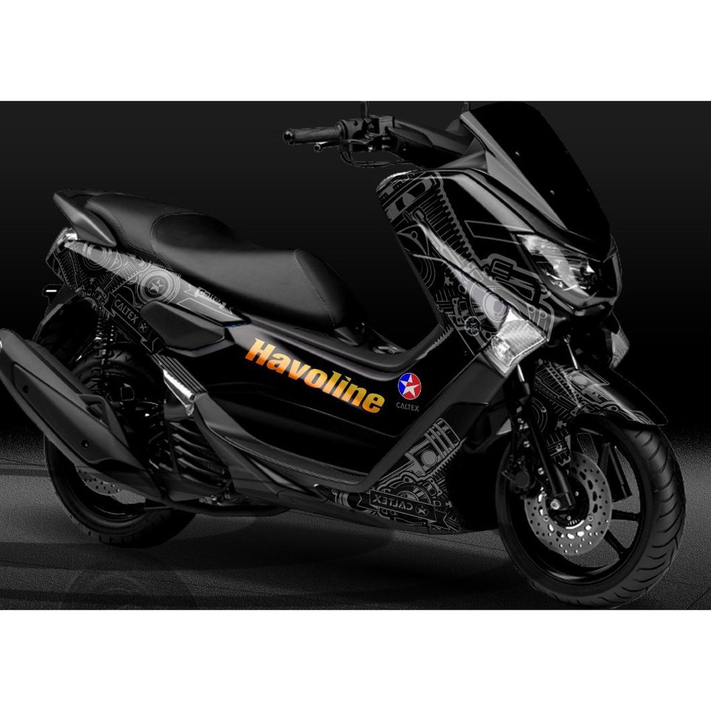 Decal Nmax Old 2015 2016 2017 2018 2019 Hitam Full Body - Havoline
