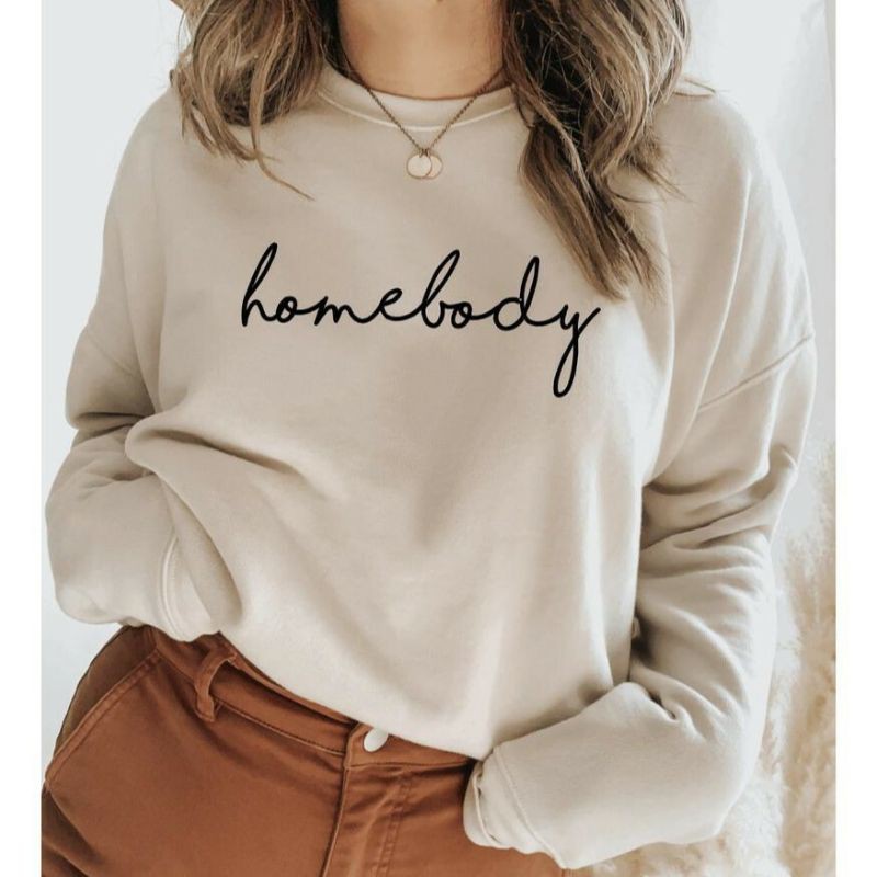 HOMEBODY SWEATER BASIC UNISEX TEBAL TERBARU'