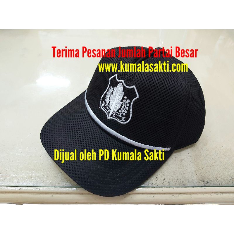 Topi Jaring Satpam Coklat Lis Putih|Topi Jala Security|Kaos Satpam Security|Pangkat Satpam|Sabuk|Tas