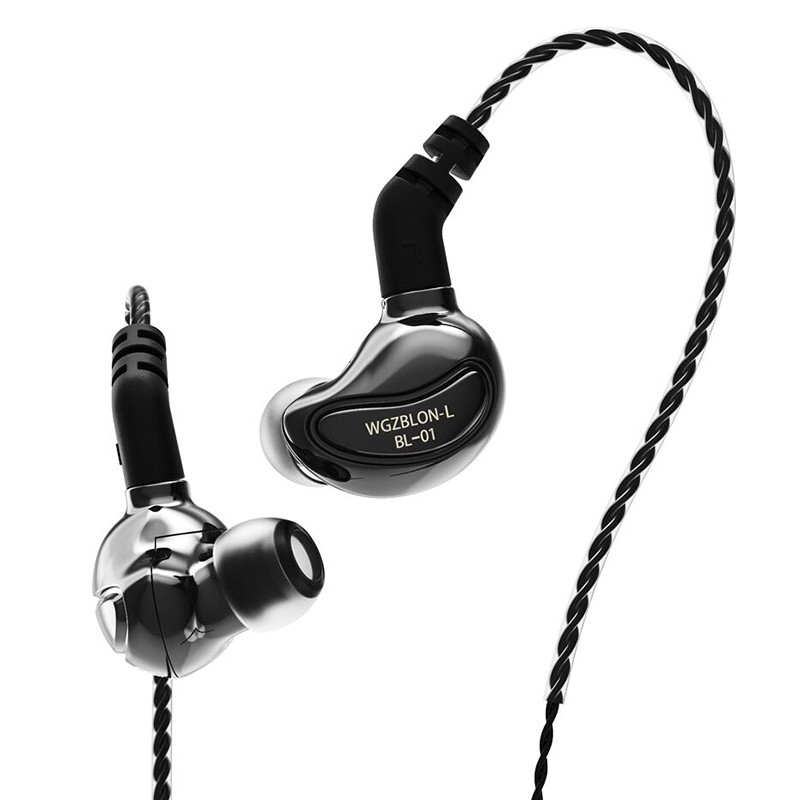 Blon Bl-01 Bl01 Headset In-Ear Driver Diafragma Kabel 2pin 10mm Biologi Fiber Untuk Dj / Lari