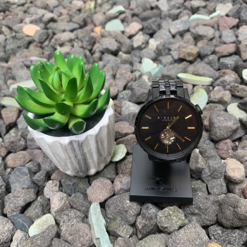 Jam Tangan Rip curl detroit automatic black gold