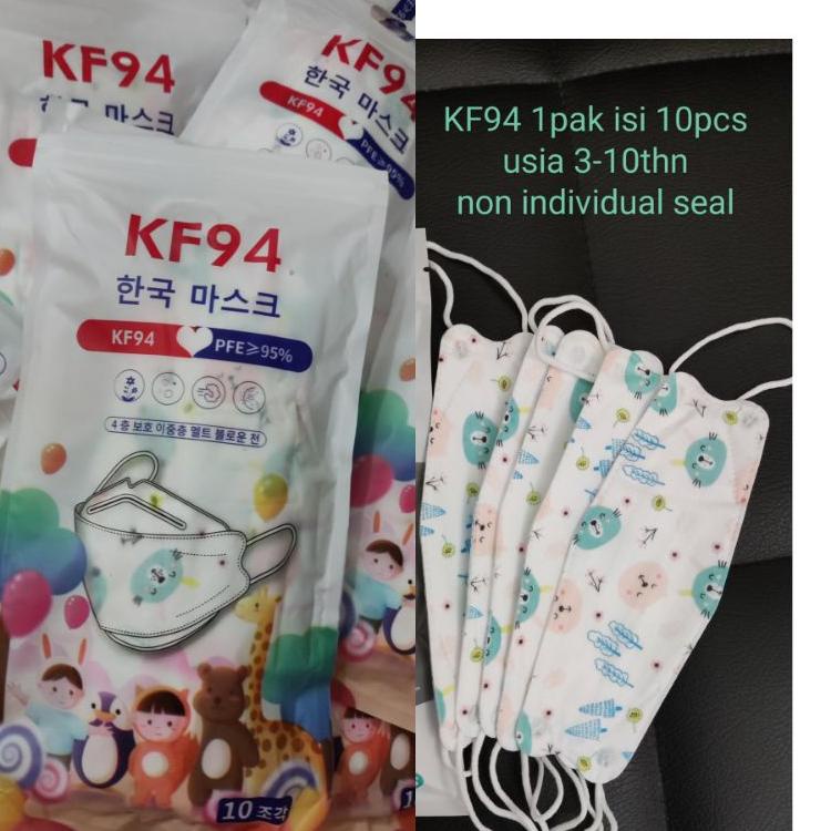 Banyak Bonus Miisoo BIOAQUA KF94 Disposable Mask EVO Anak Motif N95 KN95 BFE 95%  Masker Kesehatan