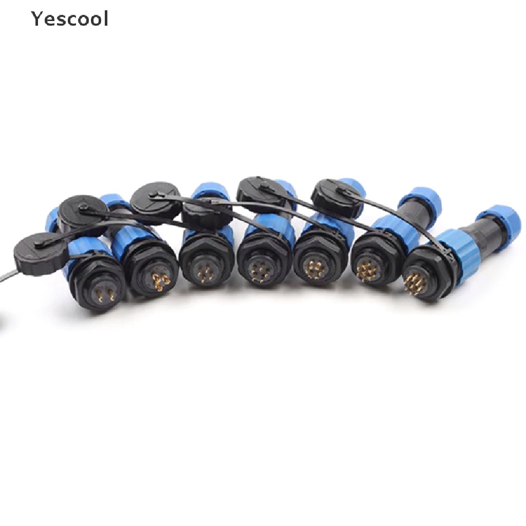 Yescool SP16 IP68 Konektor Male Plug &amp; Female Socket 2 / 3 / 4 / 5 / 6 / 7 / 8 / 9 Pin