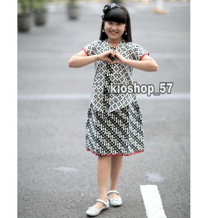 Kebaya Welans Batik - Kebaya Anak - New Kutu Baru - Jarik (Lp18) - Hitam,