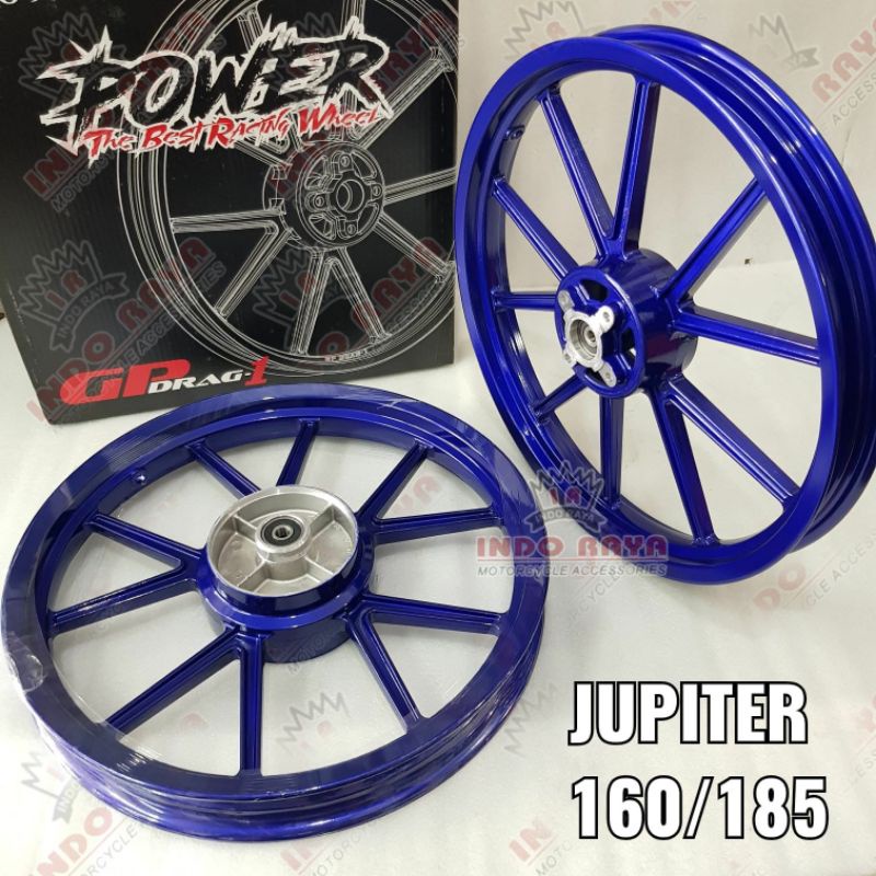 Velg pelek Power model brt chemco JUPITER 160 185 17 depan belakang 1 set gp drag wheel