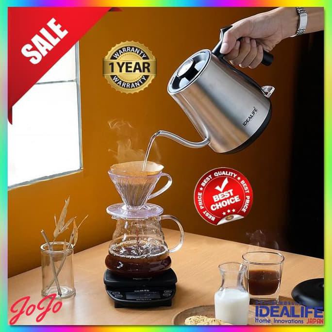 TEKO LISTRIK/ PEMANAS AIR/ TEKO KOPI LISTRIK LEHER ANGSA IDEALIFE