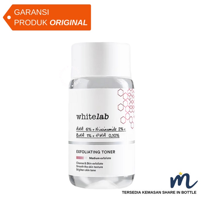 [COD] Whitelab Exfoliating Toner Wajah dengan Kandungan Utama AHA + Niacinamide + BHA + PHA Khusus untuk Tingkat Exfoliasi Medium - BPOM 70 ML