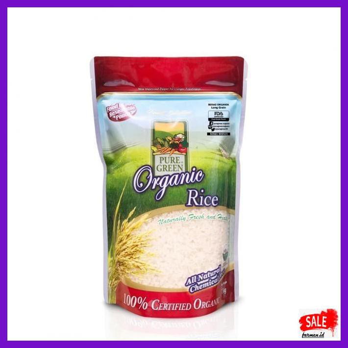

Rasbeputih- Pure Green Beras Organik 1Kg - Long Grain -Aslii.