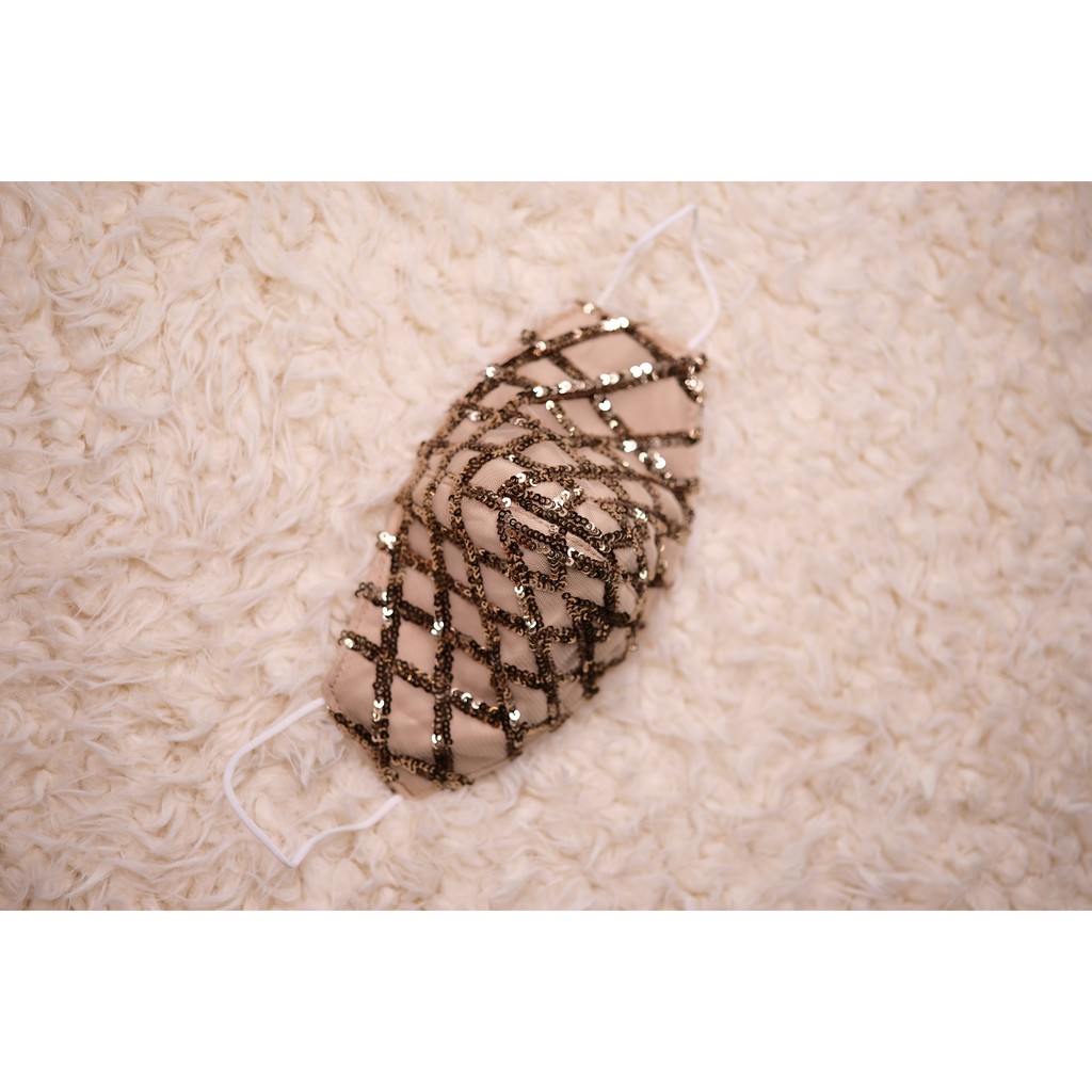 Bundling 2 Masker Sequin Gold