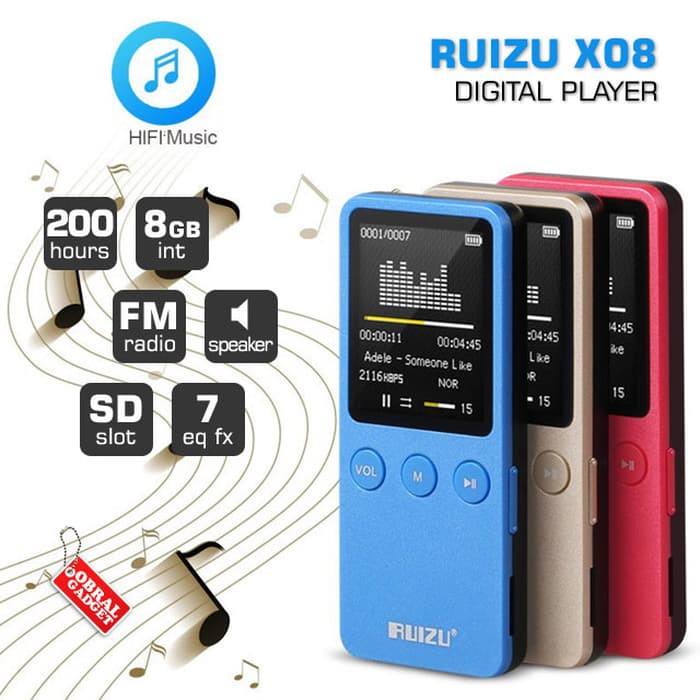 Ruizu MP3 MP4 Player Digital Audio Type X08 Lossless SQ