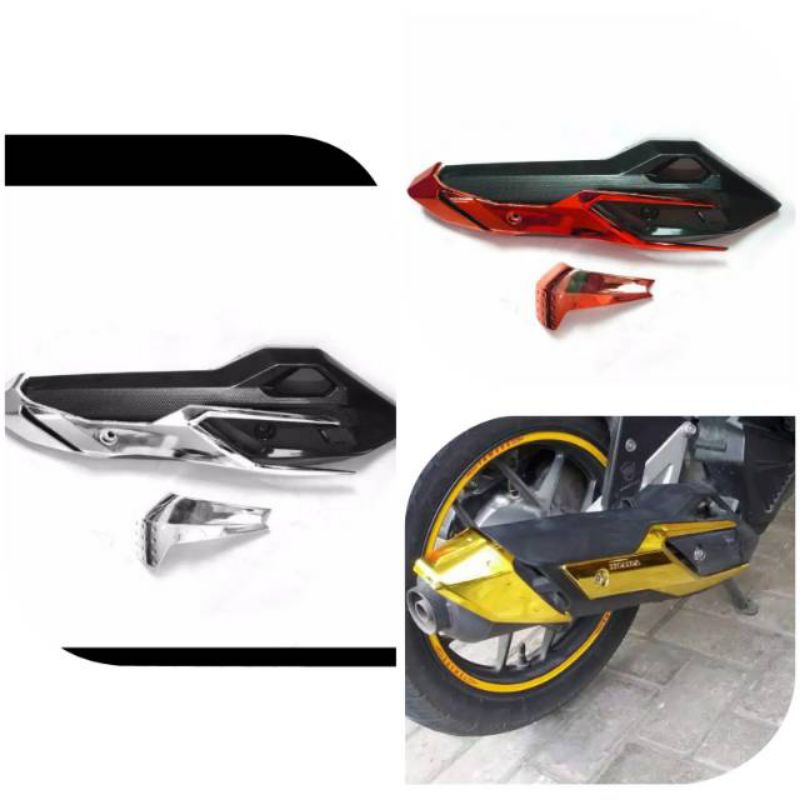 Variasi Vario 125 150 ESP Tutup Knalpot Tameng Knalpot Vario 125 150 Led
