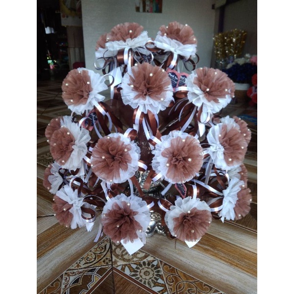 (15pcs) bunga telur pompom/pokok telok/bunga telur/kembang telur/aqiqah/khataman