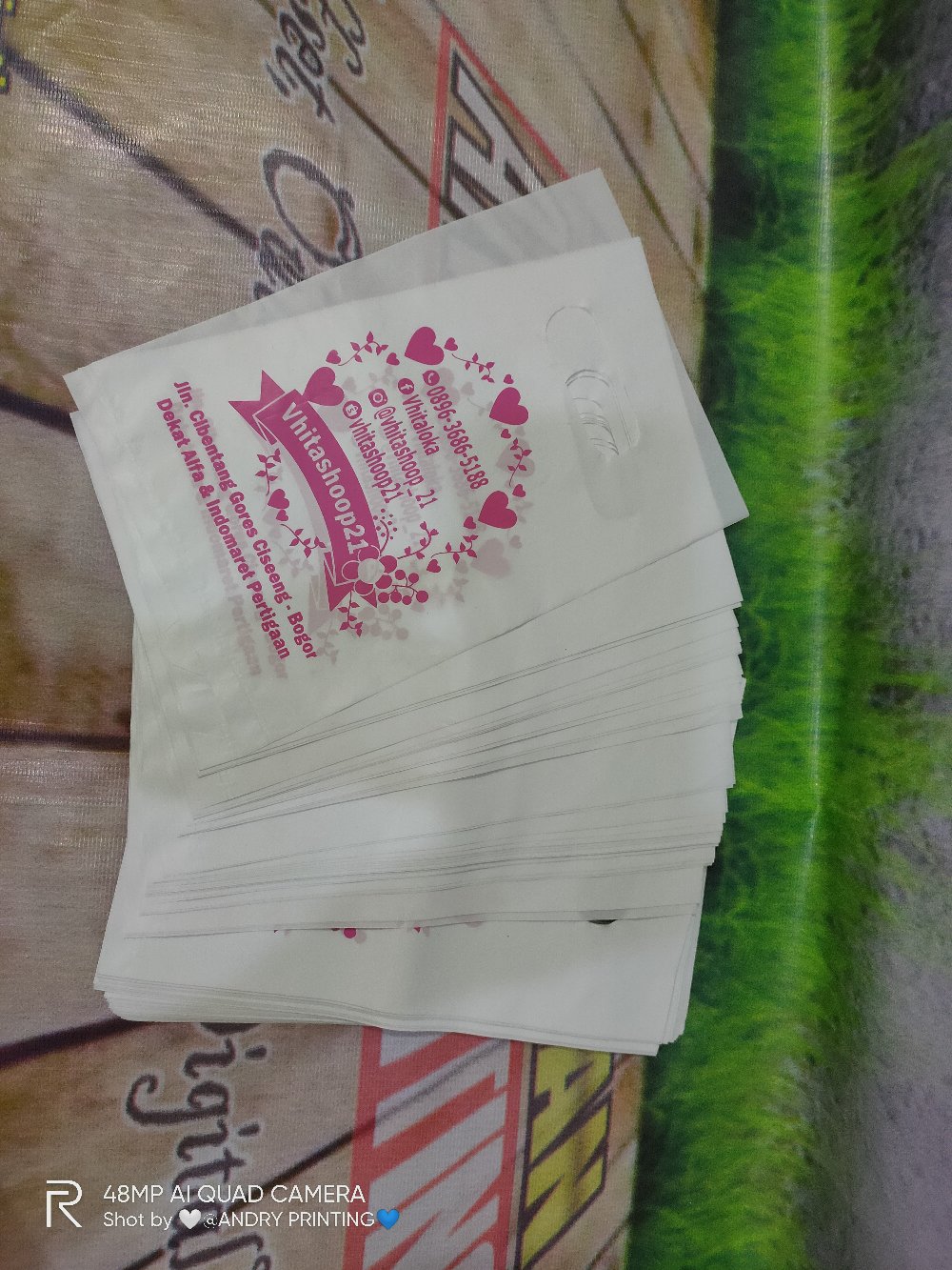 Plastik Hd Plong Tipis Ukuran 15x22cm (kecil) Dengan Sablon