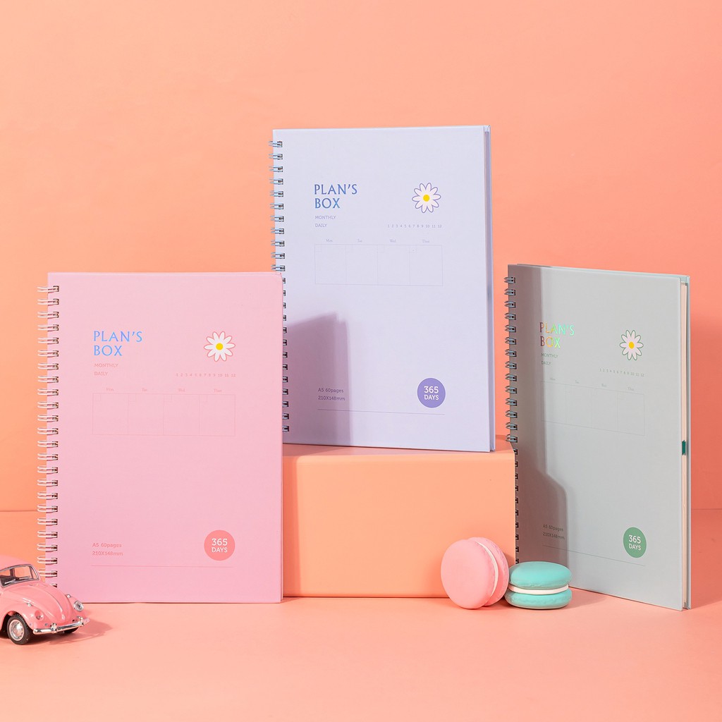 

[FS] Planner Diary Book Daisy / Buku Agenda Beige Paper 60 Lembar