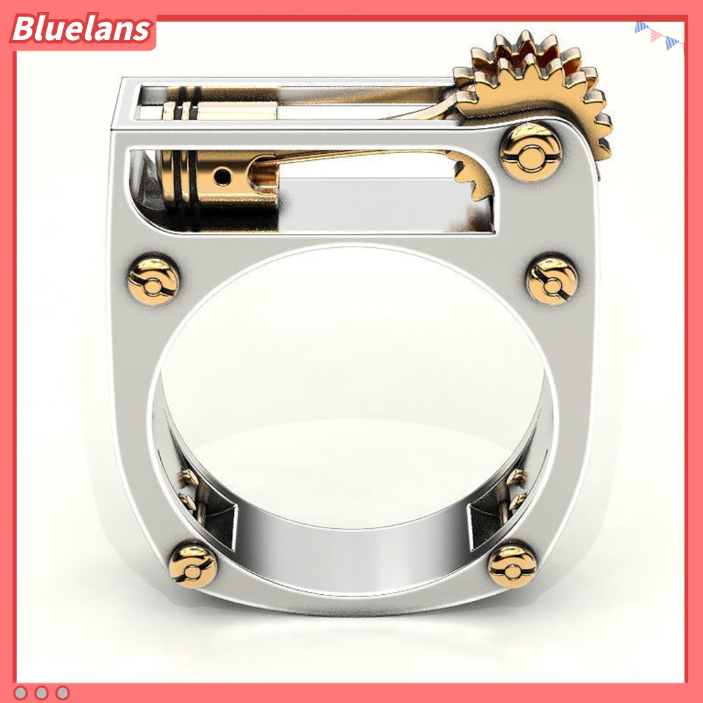 Cincin Desain Gerigi Mekanikal Gaya Punk Untuk Pria Dan Wanita