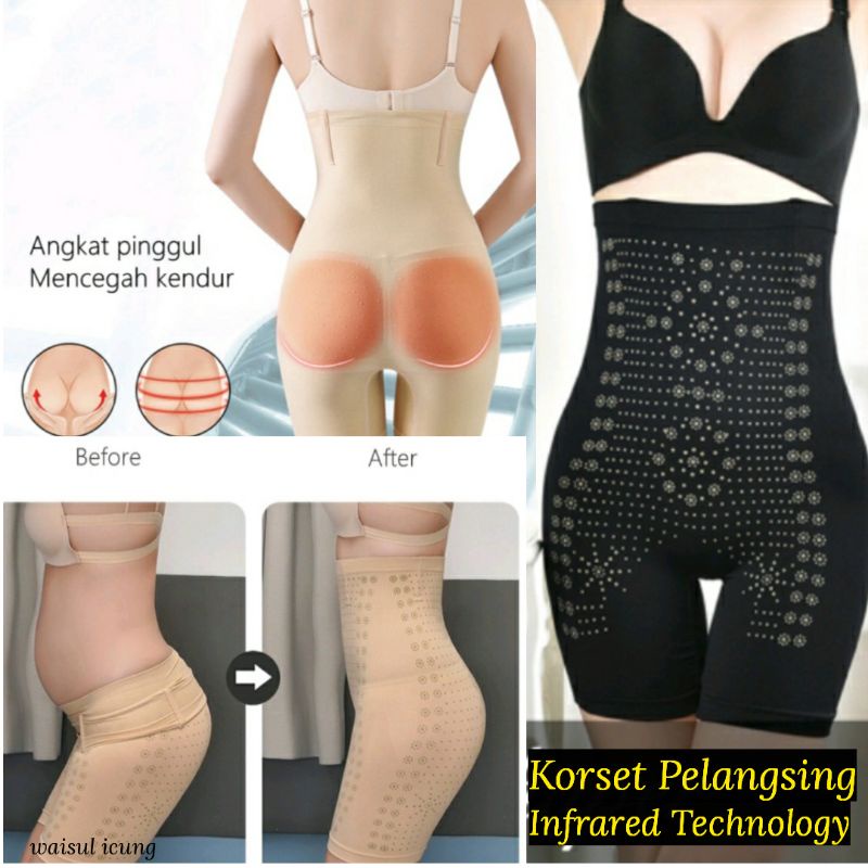 Korset Ajaib Pelangsing Perut Artis Terampuh Bakar Lemak Pengecil Perut Dengan Infrared Ori Corset Celana Kawat Penyangga Penghilang Lemak Instan