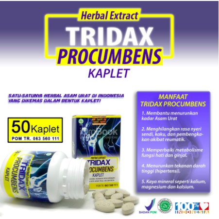 (BISA COD) PROMO TRIDAX PROCUMBENS KAPLET | Obat Nyeri Sendi dan Asam Urat