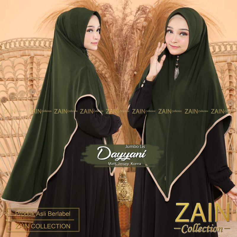 Jilbab Khimar Instan Syari Dayyani Jumbo List Ori Zain-1