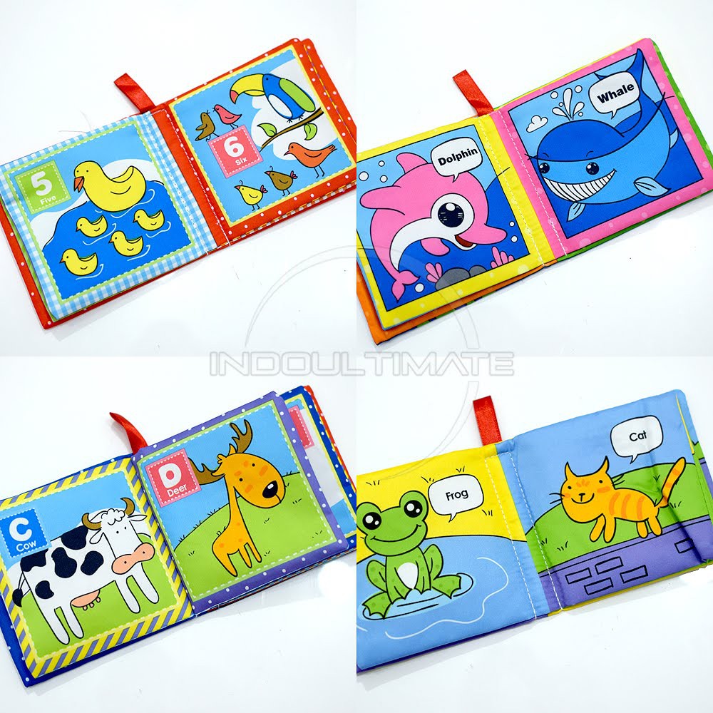 Bantal Buku Kain Buku Bantal Mainan Edukatif Soft Book Edukatif Mainan Anak Mainan Bayi TO-B13